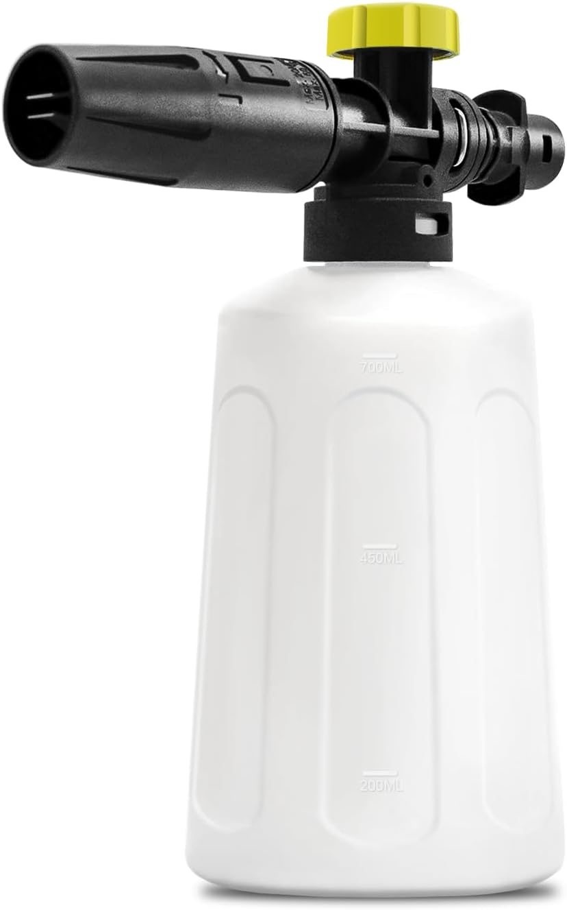 Snow Foam Lance 750Ml Pressure Washer Foam Cannon with Adjustable Nozzle, 180Bar Soap Dispenser PE Bottle Compatible with Karcher K-Serie K2 K3 K4 K5 K6 K7 Jet Washer for Car Cleaning
