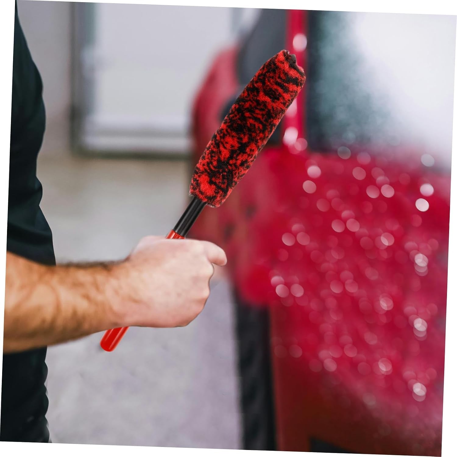 2Pcs Wheel and Tire Cleaner Brush Car Wheel Detailing Brush for Deep Cleaning Polishing Car Rims Tires Accessories