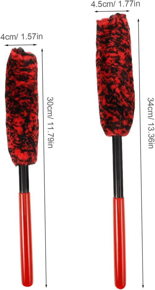 2Pcs Wheel and Tire Cleaner Brush Car Wheel Detailing Brush for Deep Cleaning Polishing Car Rims Tires Accessories