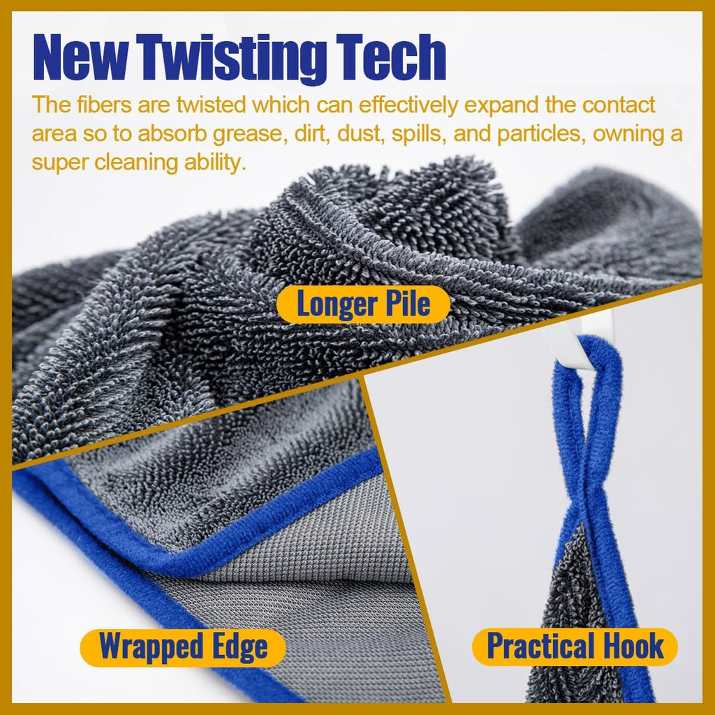 Twisted Loop Car Drying Towel Extra Large 90X60Cm XXL, 650GSM Thick