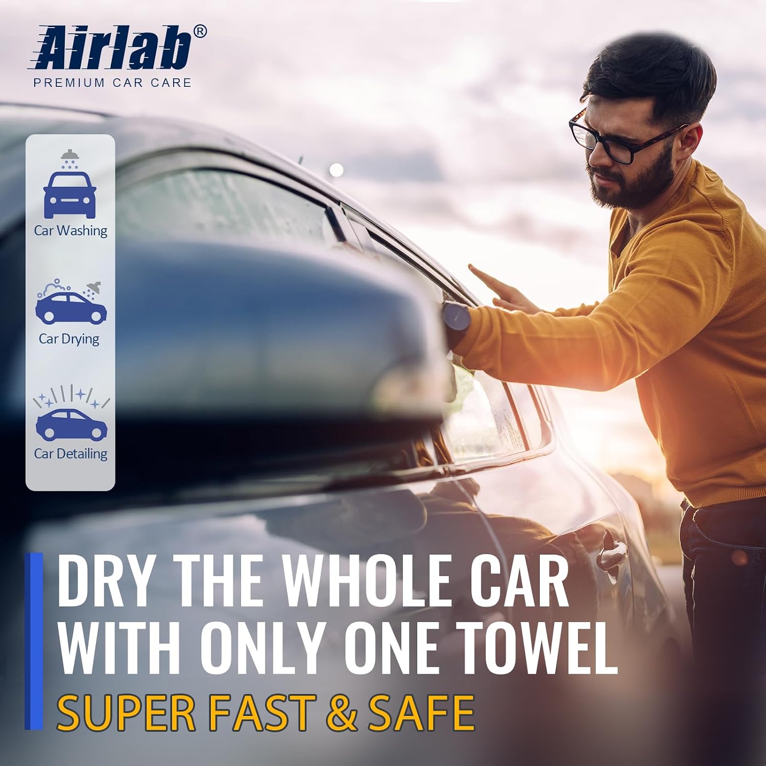 Twisted Loop Car Drying Towel Extra Large 90X60Cm XXL, 650GSM Thick