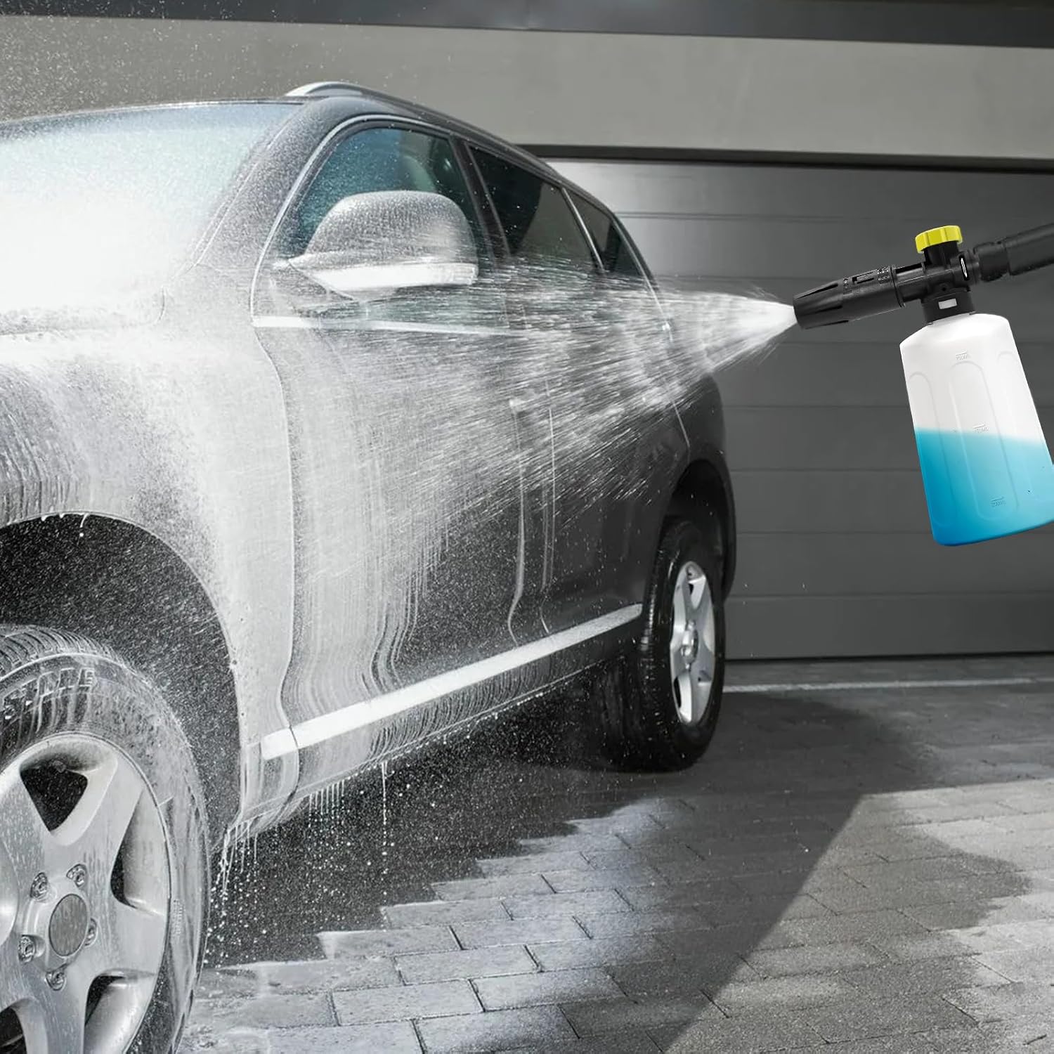 Snow Foam Lance 750Ml Pressure Washer Foam Cannon with Adjustable Nozzle, 180Bar Soap Dispenser PE Bottle Compatible with Karcher K-Serie K2 K3 K4 K5 K6 K7 Jet Washer for Car Cleaning