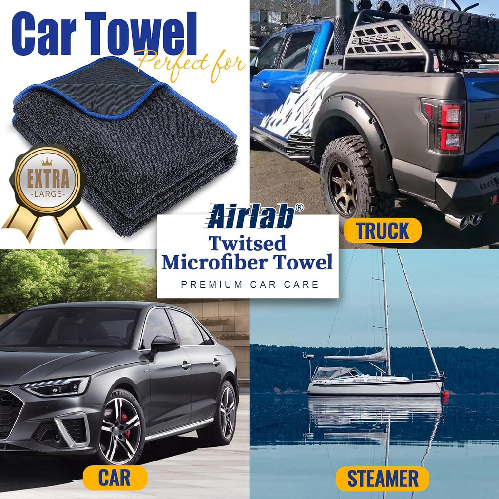 Twisted Loop Car Drying Towel Extra Large 90X60Cm XXL, 650GSM Thick