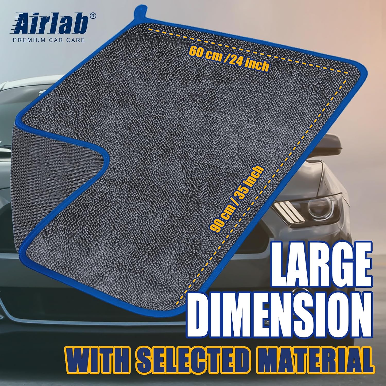 Twisted Loop Car Drying Towel Extra Large 90X60Cm XXL, 650GSM Thick