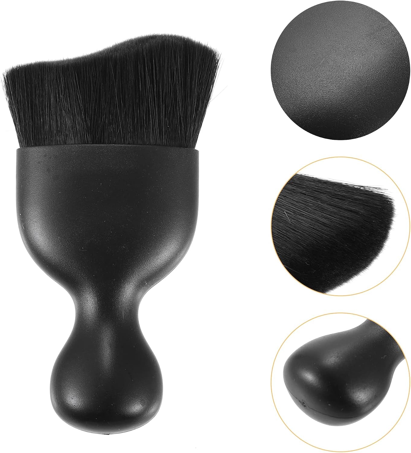 Car Interior Dust Brush Soft Bristles Detailing Brush Black